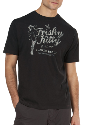 Pronto Blue Black and Taupe Graphic Tee