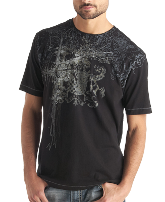 Pronto Blue Black Frisky Kitty Tee