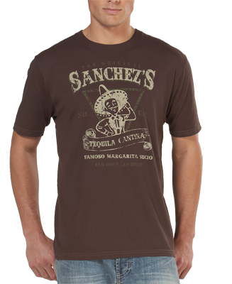 Pronto Blue Brown Sanchez's Restaurant Tee