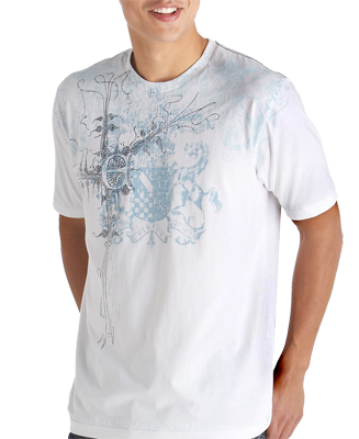 Pronto Blue White Graphic Tee